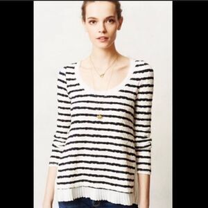 Anthropologie Postmark Walkrite Striped Knit Top
